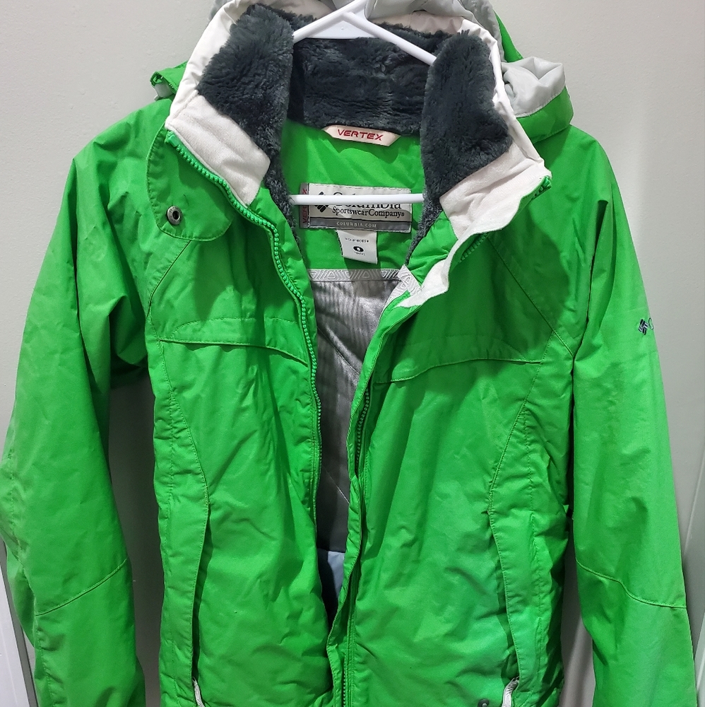 Womens Columbia Vertex Performance Jacket Small Green
